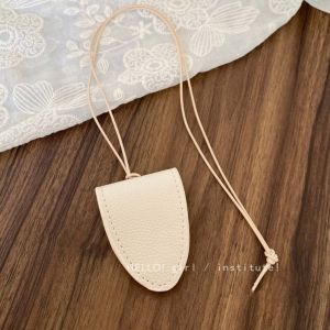FLUTE Pendant Pu Leather ic Glasses Clip Leopard Print Anti-lost Sunglasses Glasses Holder Portable Neck Hanging Eyeglasses Storage Bag Girl