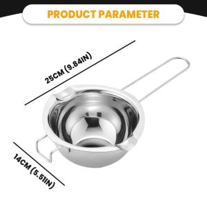 Durable Chocolate Melting Pot for Butter Cheese Heating Pot Stainless Steel Food Heating Bowl Cooking Baking Heating Tools