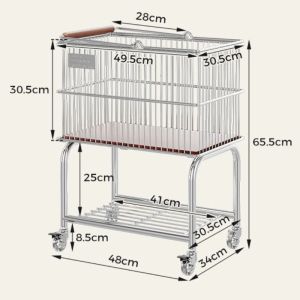 xpkQ Steel Wire Laundry Basket Cart Bathroom Organizer Baskets Large Hamper Multifunctional Hampers with Wheels Home Organization 9N5Q1