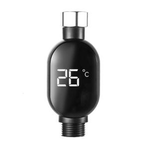 Waterproof Shower Head Thermal Display Temperature Display Small Sensors Steel Fitting Easy Bathroom Install for Home