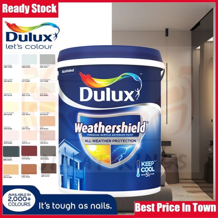 [JIMAT KINGS] ICI Dulux Weathershield Cat Dinding Luar - 5 Liter | Lazada