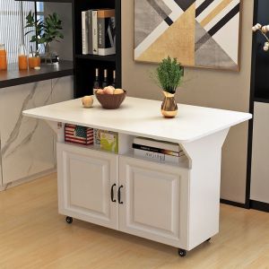 Folding table for household small household dining table movable rectangular simple folding table