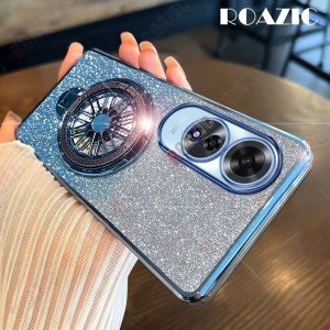 Roazic Ốp Cho Oppo A60 Mạ sang trọng màu gradient Long Lanh Chống Sốc bảo vệ chống rơi với con quay hồi chuyển Chủ lưng mềm Bìa Ds06