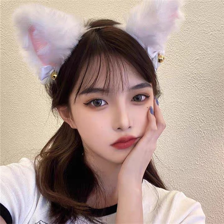 Bando Telinga Kucing Comel dengan Loceng I Cute Cat Fox Ears Headband ...