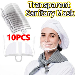 10PCS Anti-Fog Transparent Mask Catering Special Mask Anti-spit Splash Mask Restaurant Kitchen Plastic Mask