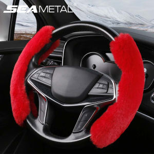 Plush Car Steering Wheels Covers Universal 38cm Auto Steering Wheel Protector Soft Warm Steer-Wheel Cover
