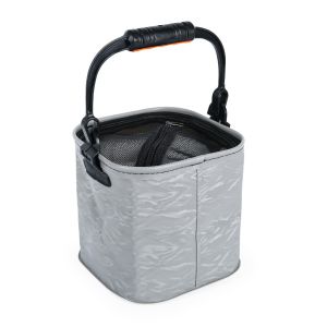 MUQZI Collapsible Folding Bucket 3D Textured Portable Fishing Box Small Lightweight Live Bait Container Outdoor Fishing