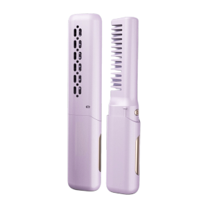 GOXBERK Frizz-Free Hair Straightener Brush Anti-Scald USB Rechargeable Hair Styling Iron Convenient Portable Heated Brush Comb Travel