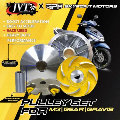 JVT PULLEY SET (9419) FOR CLICK 125/150 BEAT FI MIO I 125 MIO 13.5/SPORTY NMAX/AEROX PCX/ADV 160