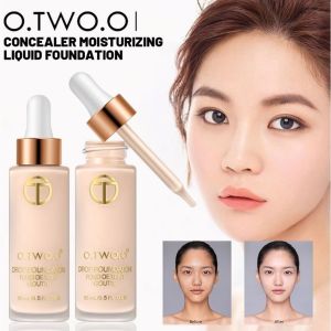 【Local Shipped】O.TWO.O Foundation Liquid Tinted Sunscreen SPF50 +++ Face Makeup Face Full Cover Concealer
