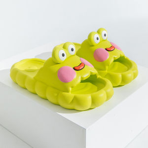 Frog Slipper Cloud Woman Sandal Funny Flip Flops Cartoon Soft Beach Non Slip House Home Shoe Platform Casual Female Slides EVA