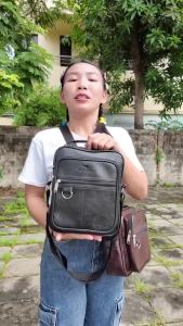 กระเป๋าสะพายข้างใบเล็กผู้ชาย สไตล์เรสุดๆ หนังสวย สะพายข้าง แฟชั่นจิงโจ้ มีหลายช่อง พร้อมส่ง 0444#