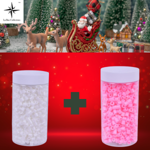 Fuse Beads Perler Hama Beads 5mm 1000pcs White + 1000pcs Pink Iron Beads Art and Craft Beads White Pink La Ban Collection
