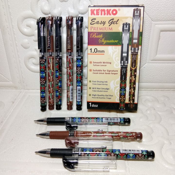 Pulpen%20Kenko%20Easy%20Gel%20Premium%201.0%20mm%20Batik%2012%20pcs/%20Pen%20Tanda%20tangan%20-%20Image%203