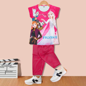 Sports Kids Terno For tshirt+pants Girls Set Babae Cartoon Clothing Child Tops UGA041