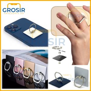 Ring stand Hp Ringstand fiber polos pegangan hape Iring phone holder cincin standing Handphone tempel penyangga ponsel