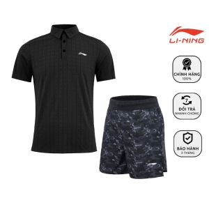 Bộ quần áo nam Li-Ning Chính Hãng Đồ bộ nam vải thể thao mềm mát co giãn Menswear 50-90kg (C35-K01)