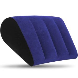 ALLUCK Blue+Black Silicone Pillow PVC Triangle Inflatable Pillow Gifts Soft Relax Cushion Home