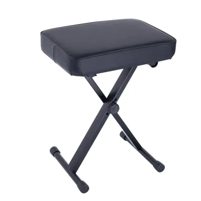 Premium Keyboard Bench Piano Stool Electric Keyboard Bench Height Adjustable Black Color Foldable For Storage SUPERLATIVE STANDS (Singapore)