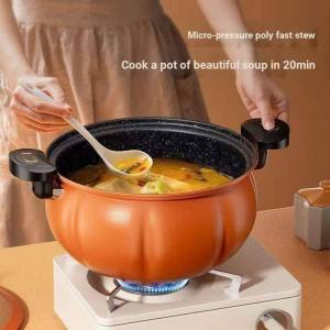 Kitchen Vacuum Micro Pressure Cooker Cookware Soup Meats Pot Gas Stove/open Fire Pressure Cooker Stew Pot Non-Stick Pot