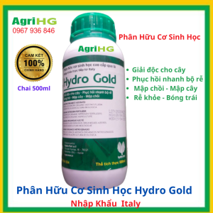 Phân bón lá hữu cơ Hydro Gold  chai 500ml phân bón lá  cao cấp hữu cơ giúp cây Mập chồi lớn quả  hữu cơ và amino hàm lượng caoThôn Trang Vàng nguyên liệu ngoại nhập AgriHG