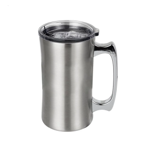 Vacuum Insulated Nonrust Steel Beer Cups 600ml Thermal Mugs With Seal Lid For Coffee Hot Cold