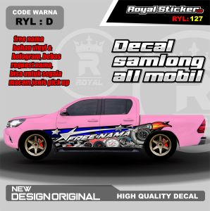 RYL 127-STIKER DECAL MOBIL MOBILIO SEDAN KIJANG PANTHER ERTIGA BRIO GRATIS CUSTOM NAMA