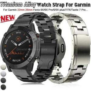 22 26mm Titanium Metal Band For Garmin Fenix 7X 7 6X Pro 5X Plus/ Instinct/Epix Forerunner945 Bracelet Quick Fit Strap Wristband2026