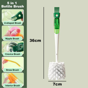 5 in 1 Bottle Cleaning Brush Multifunctional Brush Baby Bottle Tumbler Feeding Cleaner Set