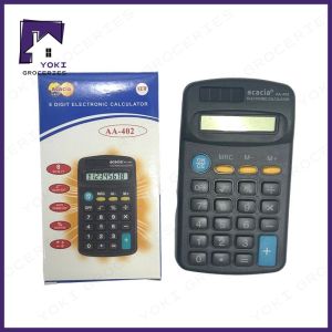 1Pcs Acacia AA-402 8-Digits Small Calculator Mini Solar Calculator School Supplies Office Supplies