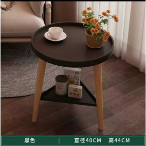 ARC Coffee Side Table Table Nordic Style Round Table with Three Wooden Legs