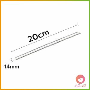 AW หลอดดูดน้ำ แบบแก้วใส ปลายเฉียง ใช้ดื่มชานม ชาไข่มุข ความยาว 20 cm glass straw