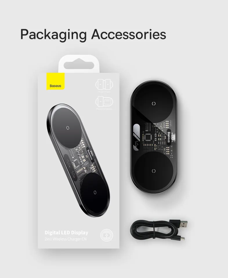 Baseus 20W Wireless Chargers for i12 13 Airpod Pro Fast Wireless