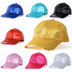 Sequin Baseball Cap Shiny 70s 80s 90s Hat Club Party Hat Various Colors Dancer Hat For Costume Parties Party Accessories h2610