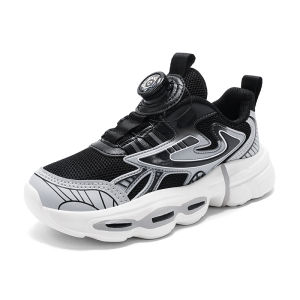 SOFEI Sepatu Anak Laki Laki Sepatu Sekolah Sneakers Casual Hitam Karet Shoes Pria Snekers Sports