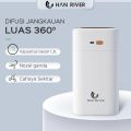 HAN RIVER/Humidifier Diffuser （Kirim minyak esensial）/Essential Oil Aromatherapy/1300ML Air purifier /Pelabuhan semprot ganda/difuser aromaterapi. 