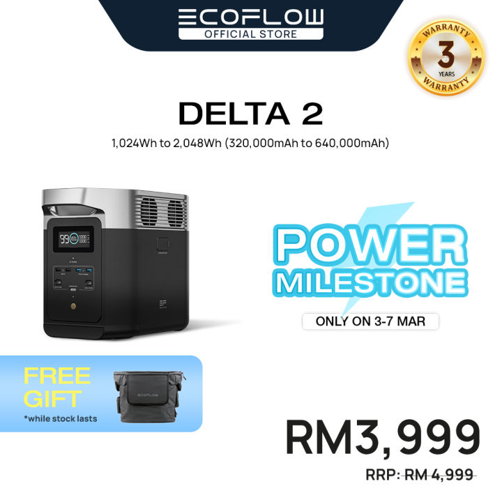[5 Years Warranty] EcoFlow DELTA 2 Portable Power Station 1800W