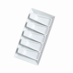 Ceramic Appetizer Tasting Spoon Soy Sauce Dishes With Tray