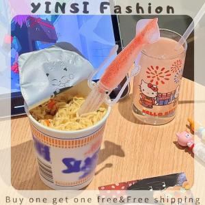 YINSI Funny Squid Cuttlefish Fork Fruit Cup Noodle Tableware Fork Instant Noodle Forks Bento Lunches Forks Food Pick Toothpick