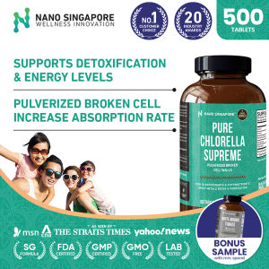 Chlorella Supplements Pure Chlorella Supreme | 500 tablets - Highly Purified Chlorella Detox Superfood max Antioxidant Rich in Chlorophyll (EXP: JUL 2026)