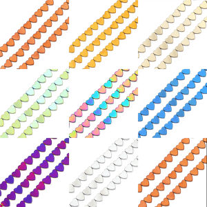 43-69pcs 6/8/10mm Heart Shape Hematite Beads Natural Stone Love Heart Charms Beads for Necklace Bracelet DIY Jewelry Making Accessories 15"