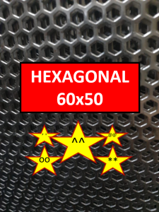 Hexagonal 60x50 - Plat Ram Speaker - Ram Grill - Plat Lubang