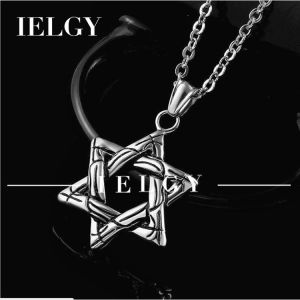 Vòng Cổ Nam IELGY Đơn Giản Mặt Hình Ngôi Sao Sáu Cánh Đơn Giản Phụ Kiện Hàn Quốc