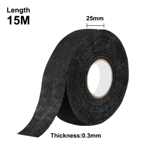 Wire Tape 9/19/25mm Harness Tape Adhesive Wiring Heat Flame Retardant Tape 15 Meter Loom Cloth Fabric Tape Cable Tape