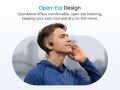 Shokz S661 OpenMove Bluetooth Wireless Bone Conduction Wireless Sports Headphones-Grey. 