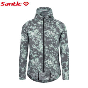 Santic Cycling Jersey Raincoat Men Women Reflective Breathable Sports Bike Tops Lightweight Waterproof Bicycle Clothing