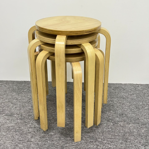 ️❤️familystar2u - C691 Stackable Solid Wood Stool Round Dressing Chair Stool Round Dining Chair Dining Stool 凳子 圆凳 餐椅 (Ready stock & fast shipping)