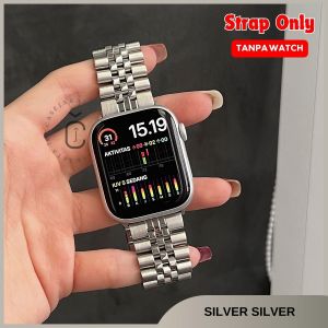 ( TANPA JAM ) STAINLESS FIVE BEADS STRAP WATCH - SIZE 38mm 40mm 41mm 42mm 44mm 45mm 49mm | Tali strap sport band watch