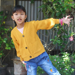 Allasco - NEW Sweater Cardigan rajut anak Perempuan nakara umur 2-12 th / Atasan baju Anak Perempuan Korean Style / Cardigan anak perempuan terbaru / Sweter anak perempuan / Baju rajut anak perempuan / Baju Anak Perempuan Terbaru / Pakaian Anak Kekinian
