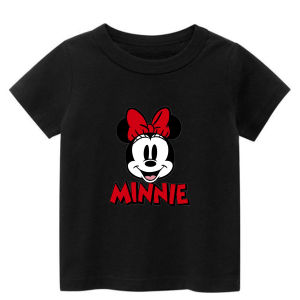 Tshirt kids kaos atasan oblong anak perempuan usai 1-12tahun sablon karakter MINNIE MERAH